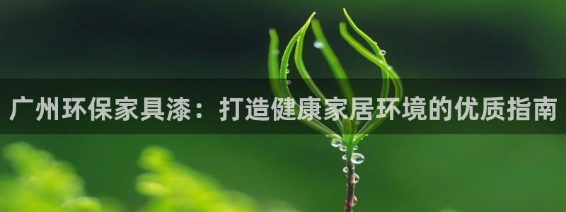 杏耀注册登录测速：广州环保家具漆：打造健康家居环境的优质指南
