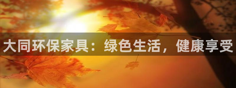 杏耀平台怎样：大同环保家具：绿色生活，健康享受