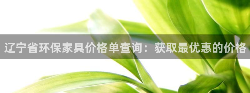 杏耀平台在哪里：辽宁省环保家具价格单查询：获取最优惠的价格